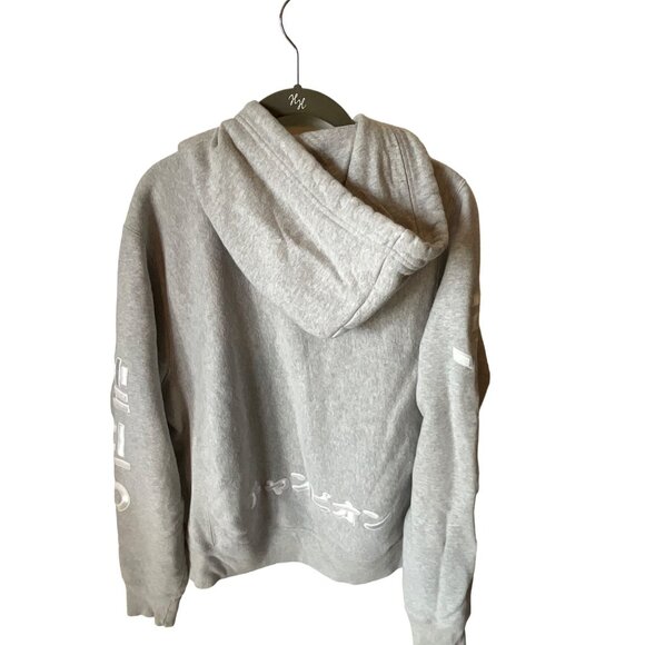 Champion Mens Medium Grey Hoodie With Multilingual "Champion" & "Campeón" Text - Picture 3 of 7